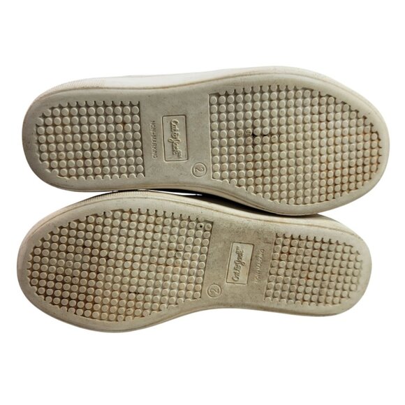 2/$15 Cat & Jack Animal Print Sneakers Brown Size 2 Leopard Cheetah No Laces - Picture 8 of 10